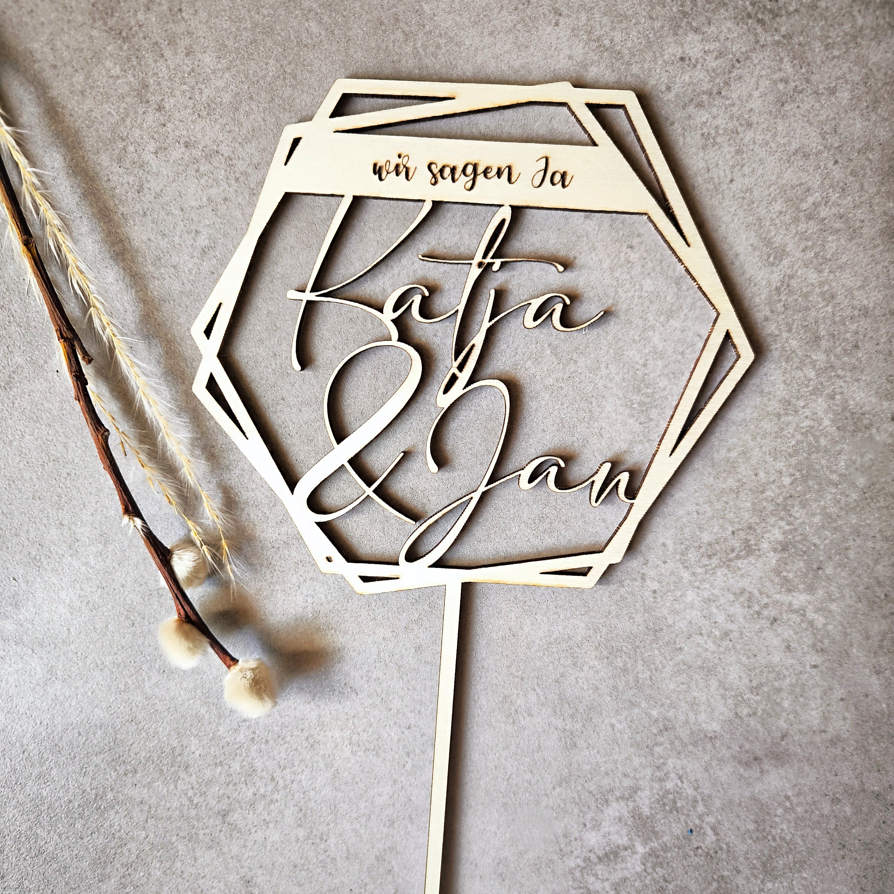 Cake Topper - Wir sagen ja