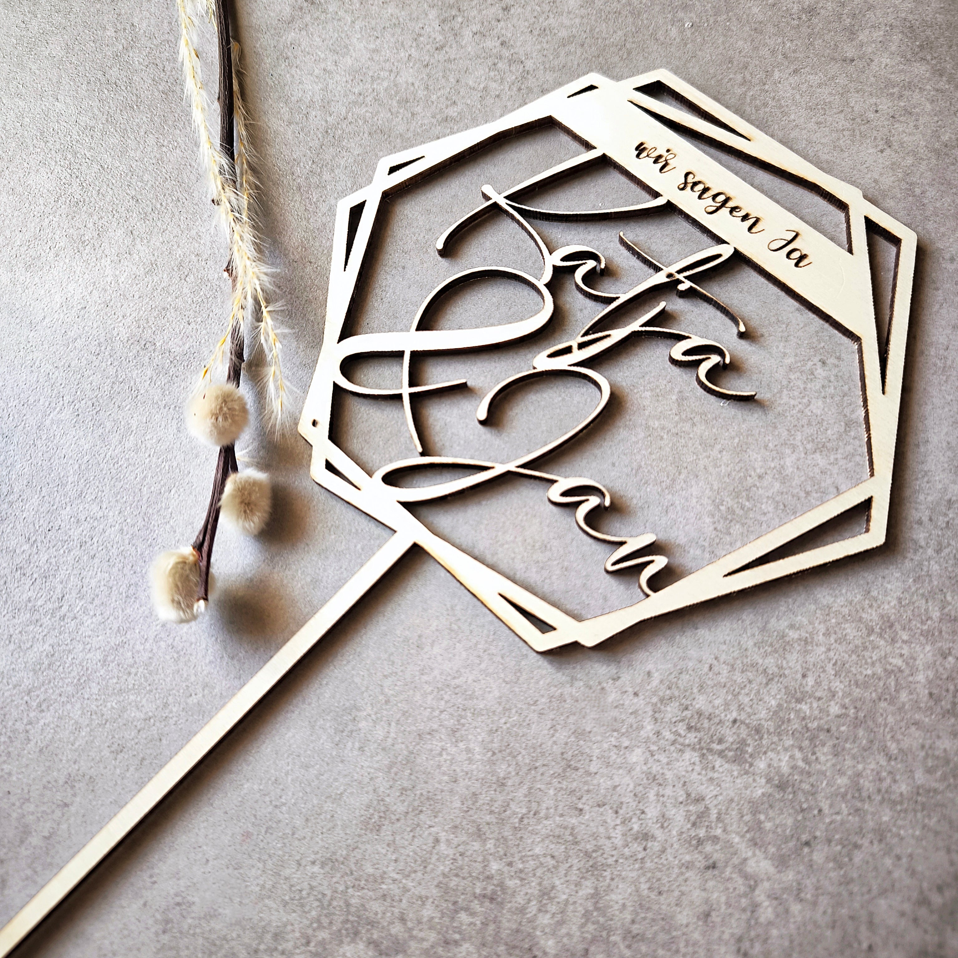 Cake Topper - Wir sagen ja