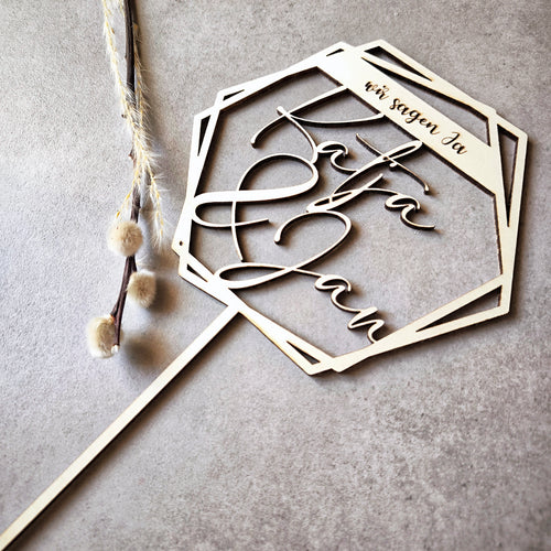 Cake Topper - Wir sagen ja