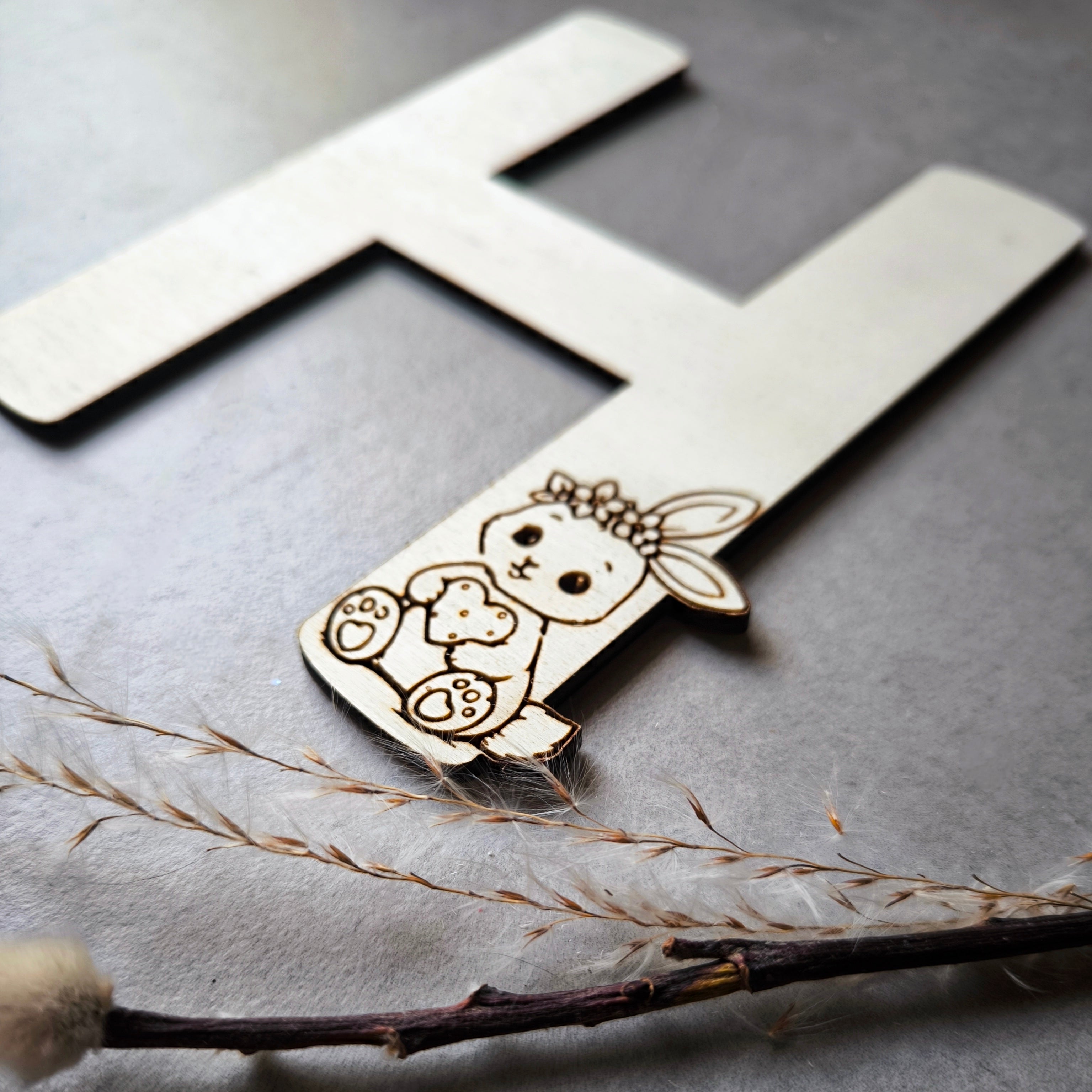 Deko Buchstaben mit Tiermotiv
