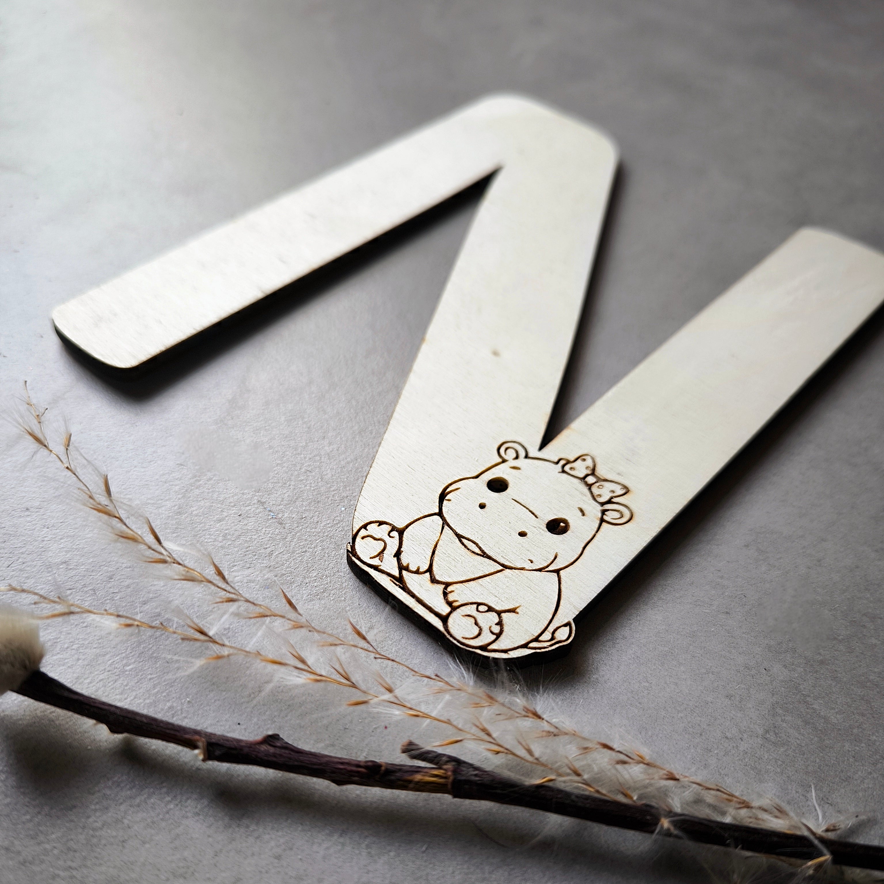 Deko Buchstaben mit Tiermotiv