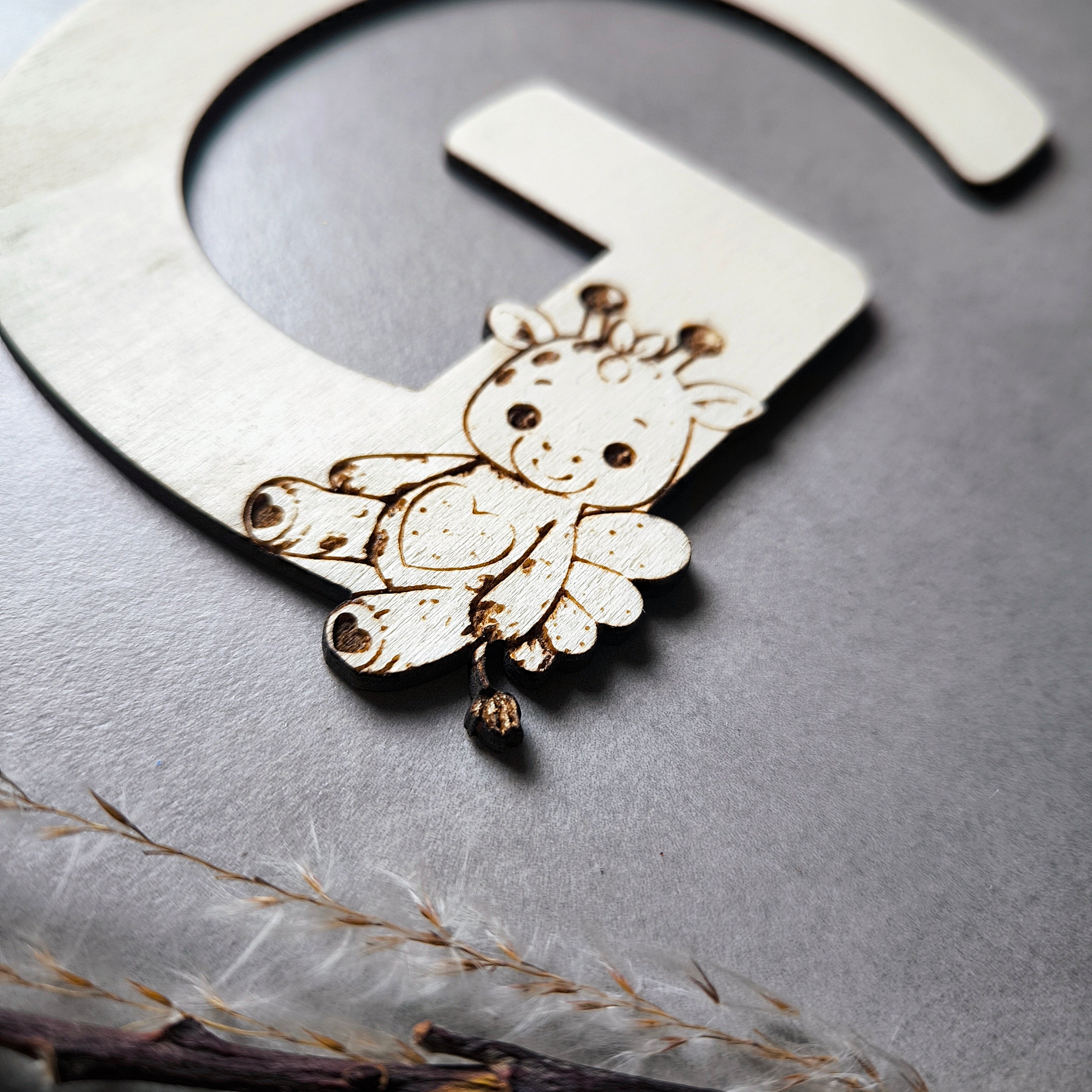 Deko Buchstaben mit Tiermotiv